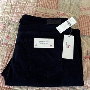 AG STEVIE ANKLE Cords NWT $178 Size 29 Navy
